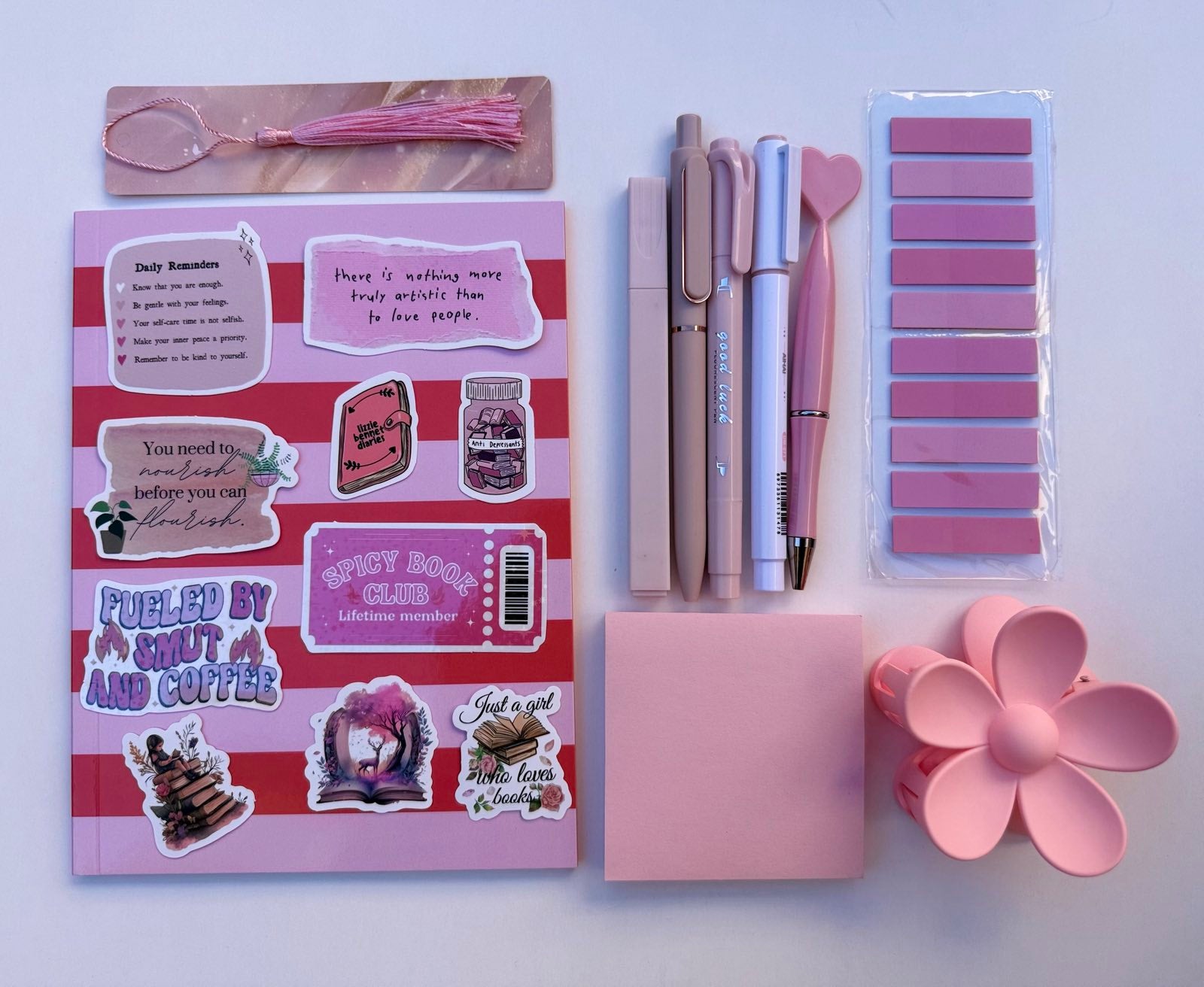 Pink Bookish Stationery Bundle