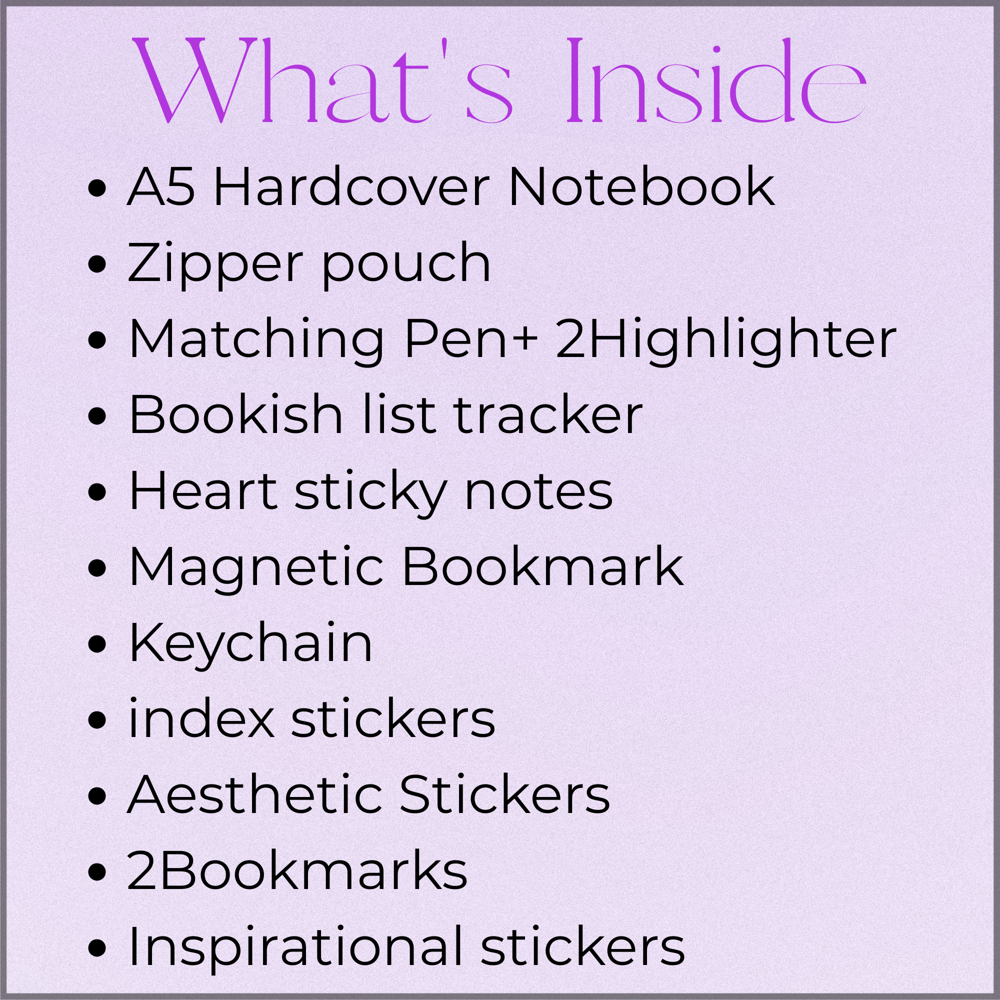 Purple Bookish Stationery Bundle